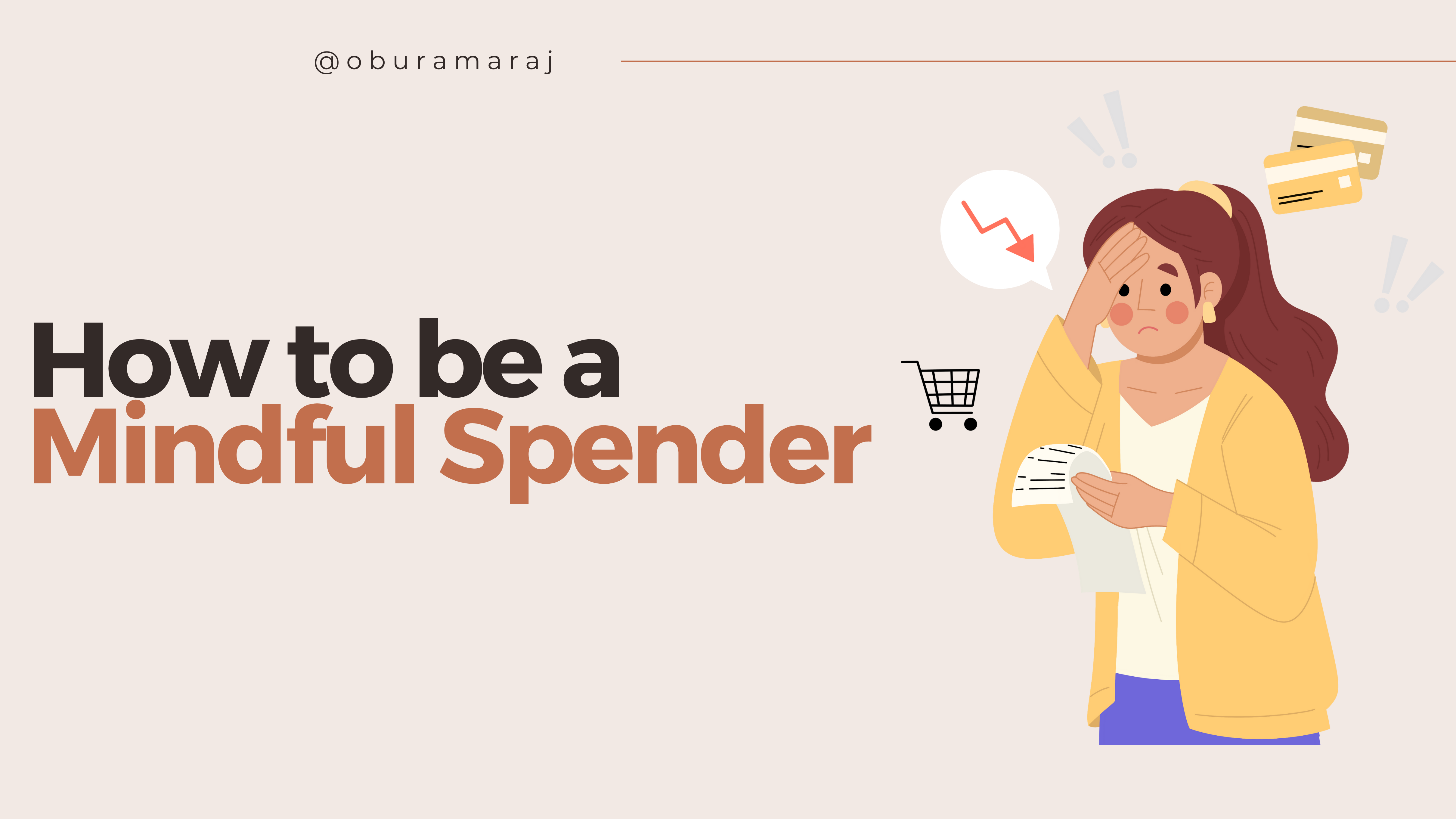 woman confused about being a mindful spender